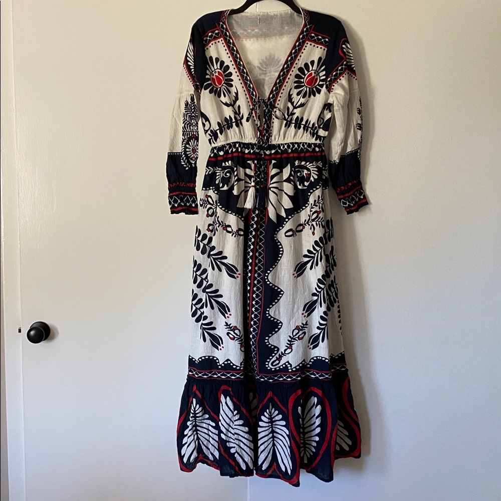 Bohemian Embroidered Maxi Dress
